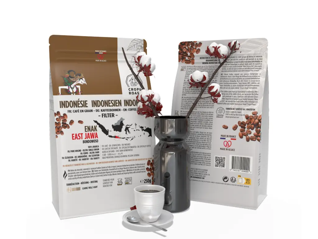 ENAK, Specialty Filter Coffee Bean, CROP & ROAST, East Jawa Bondowoso Indonesia (DN)