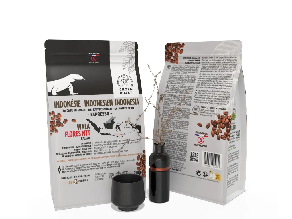 [COBE-SEFW-FBJW-250-DN] WALA, Specialty Espresso Coffee Bean, CROP & ROAST, Flores Bajawa Indonesia, Semi Washed (DN) (1x Pouch 250g)