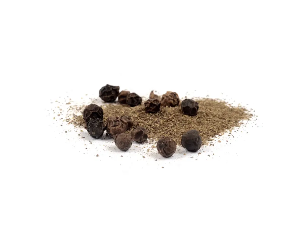 BLACK FLORES, Black Pepper Spice Indonesia Flores - ground, REMPAH2, Raw Food, Intense Taste (DN) (1x Box 1 Bottle 100g)